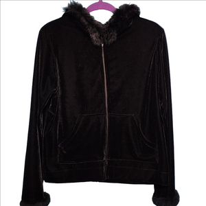 JASMINE ROSE FAUX FUR HOODED JACKET